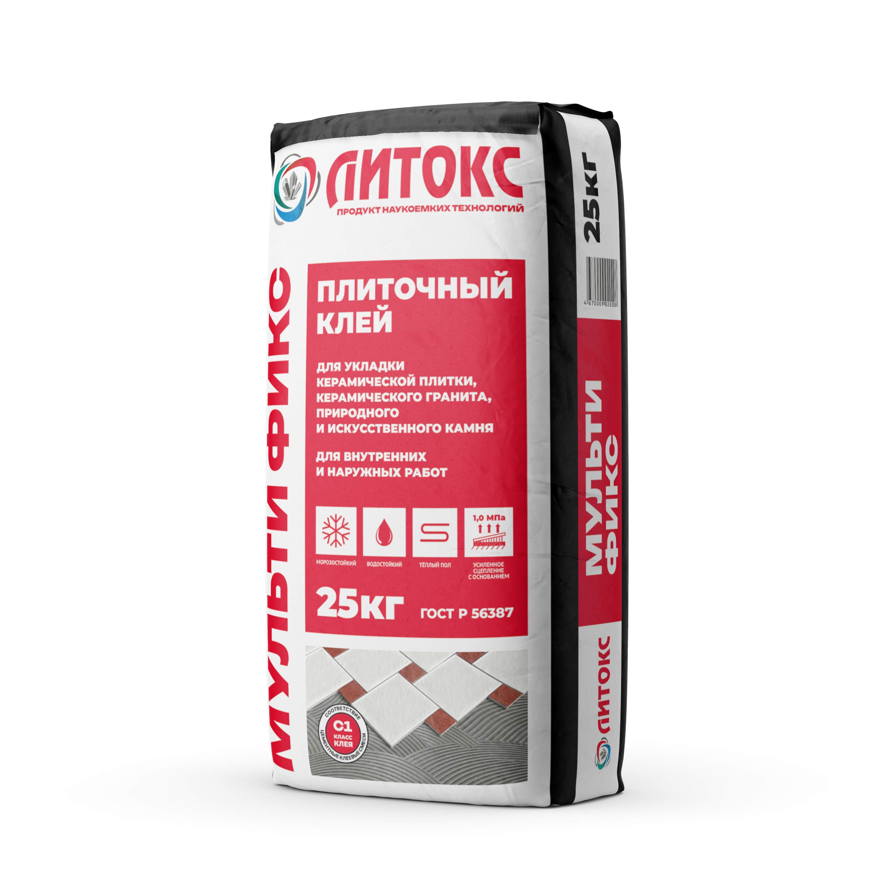 Клей плиточный Литокс МУЛЬТИФИКС 25кг/56