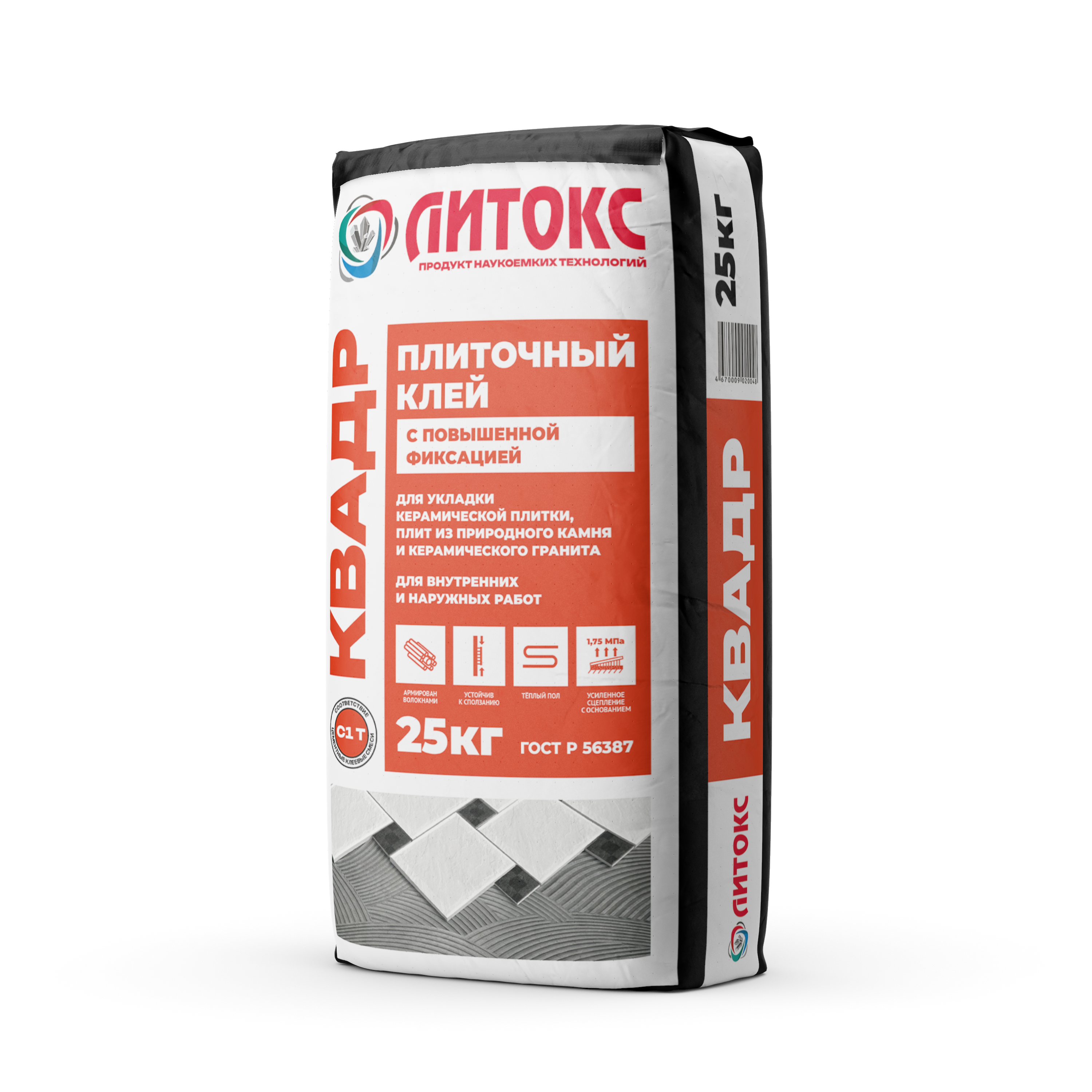 Клей плиточный Квадр 25 кг/56