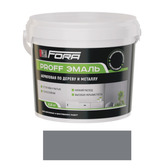PROFF-ЭМАЛЬ Эмаль акриловая по дереву и металлу (серый)