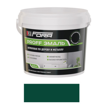 PROFF-ЭМАЛЬ Эмаль акриловая по дереву и металлу (зелёная)