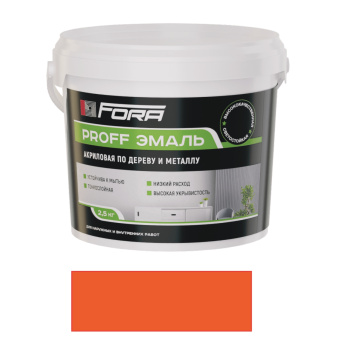 PROFF-ЭМАЛЬ Эмаль акриловая по дереву и металлу (оранжевый)