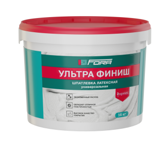 Шпатлевка универсальная латексная белая УЛЬТРА ФИНИШ "Аквариус"
