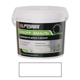 PROFF-ЭМАЛЬ Эмаль акриловая по дереву и металлу (белый)