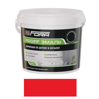 PROFF-ЭМАЛЬ Эмаль акриловая по дереву и металлу (красный)